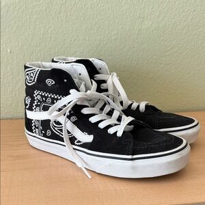 Vans Black and White High-Top Sneakers NWOT